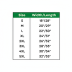 SIZE CHART MM-JOY-01S, MM-JOY-01M, MM-JOY-01L, MM-JOY-01X, MM-JOY-01XX, MM-JOY-01XXX