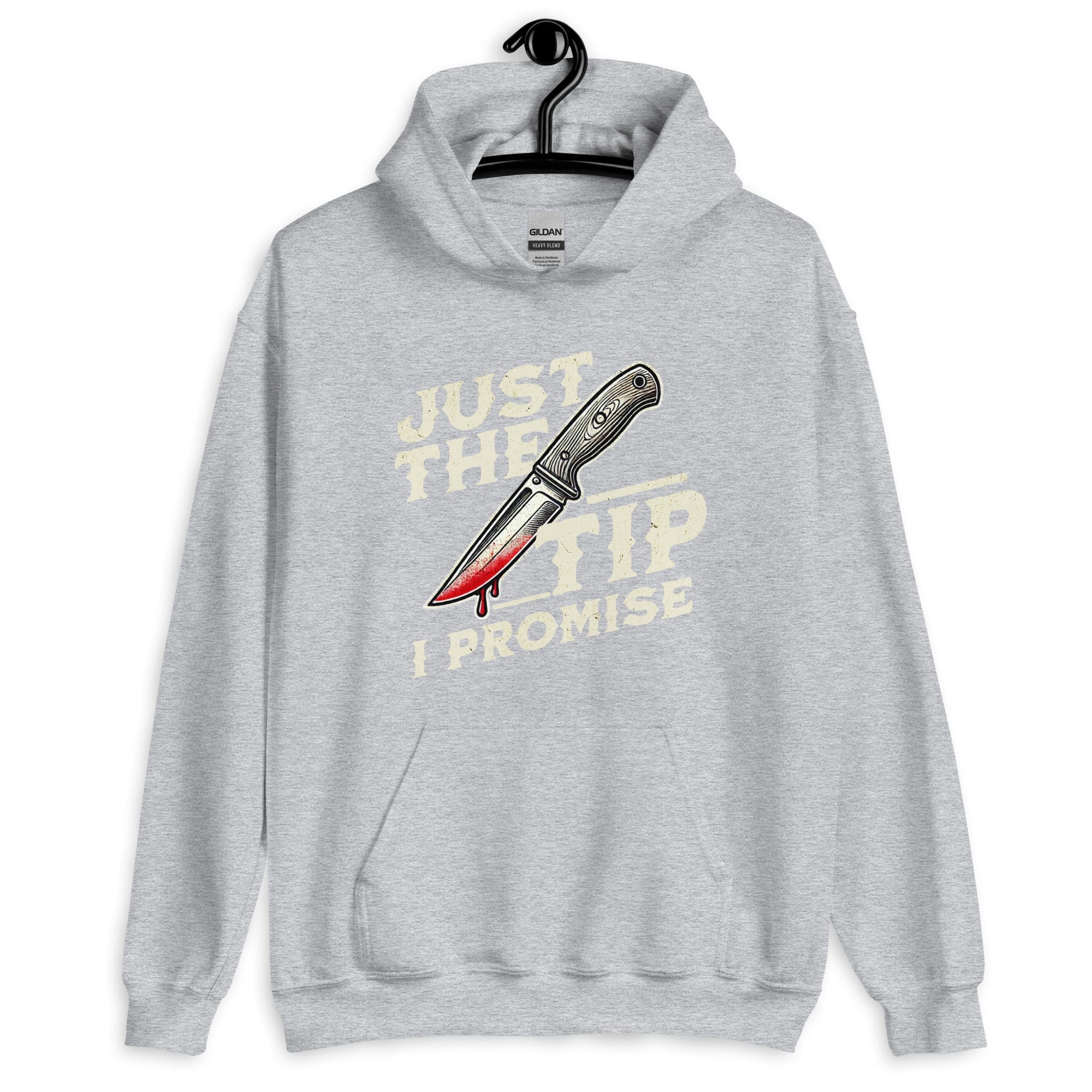 Sport Grey / S Just The Tip I Promise Horror Unisex Pullover Hoodie 9662339_5610