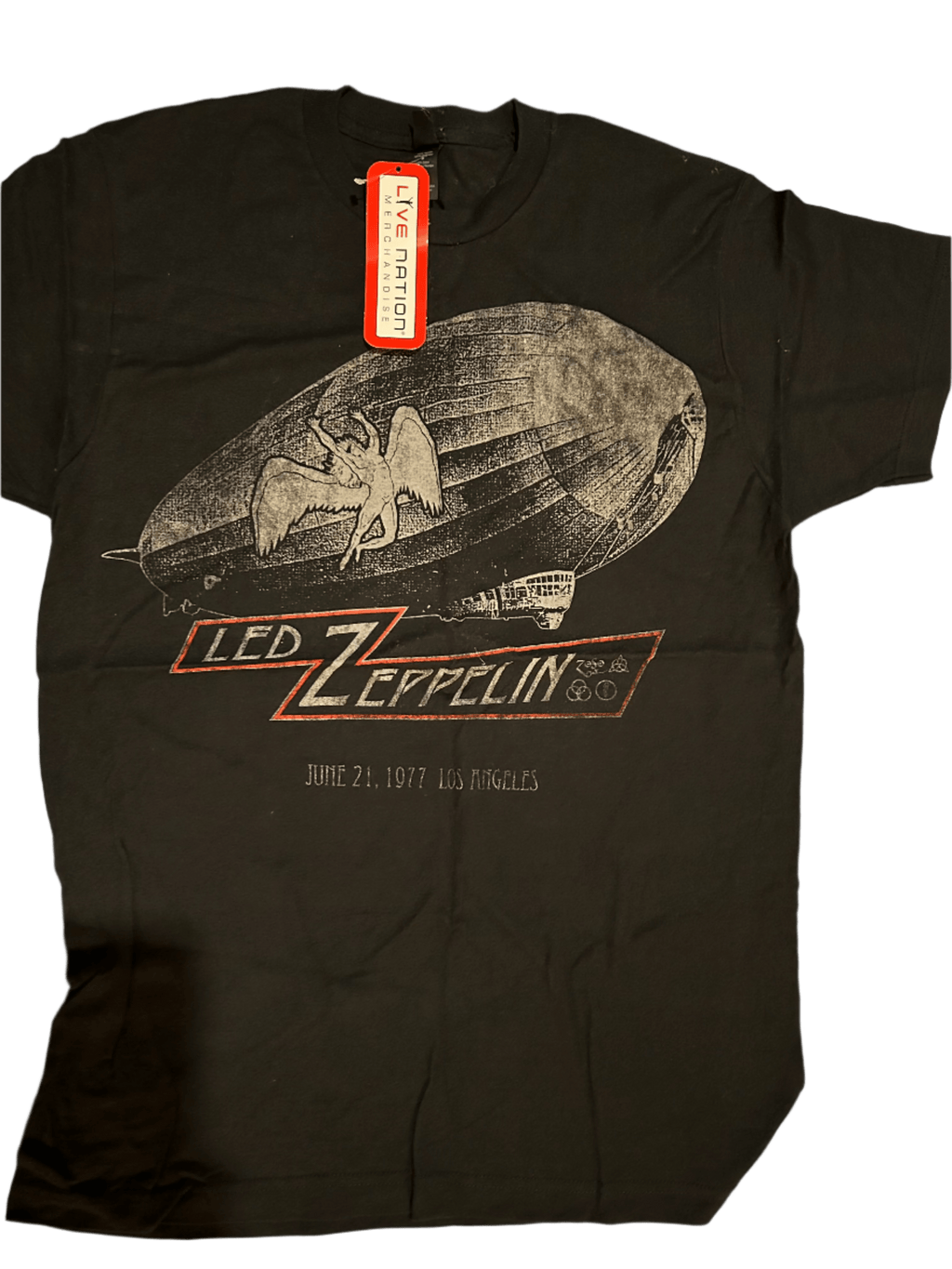 Led Zeppelin US Tour 77 Black T-Shirt