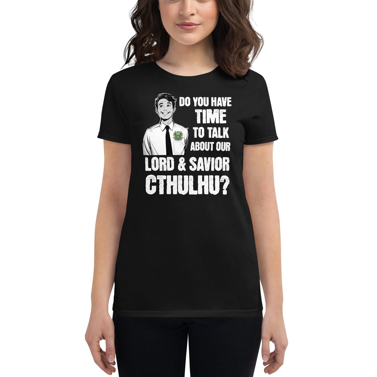 Black / S Lord & Savior Cthulhu Women's Premium T-Shirt 9589253_4902