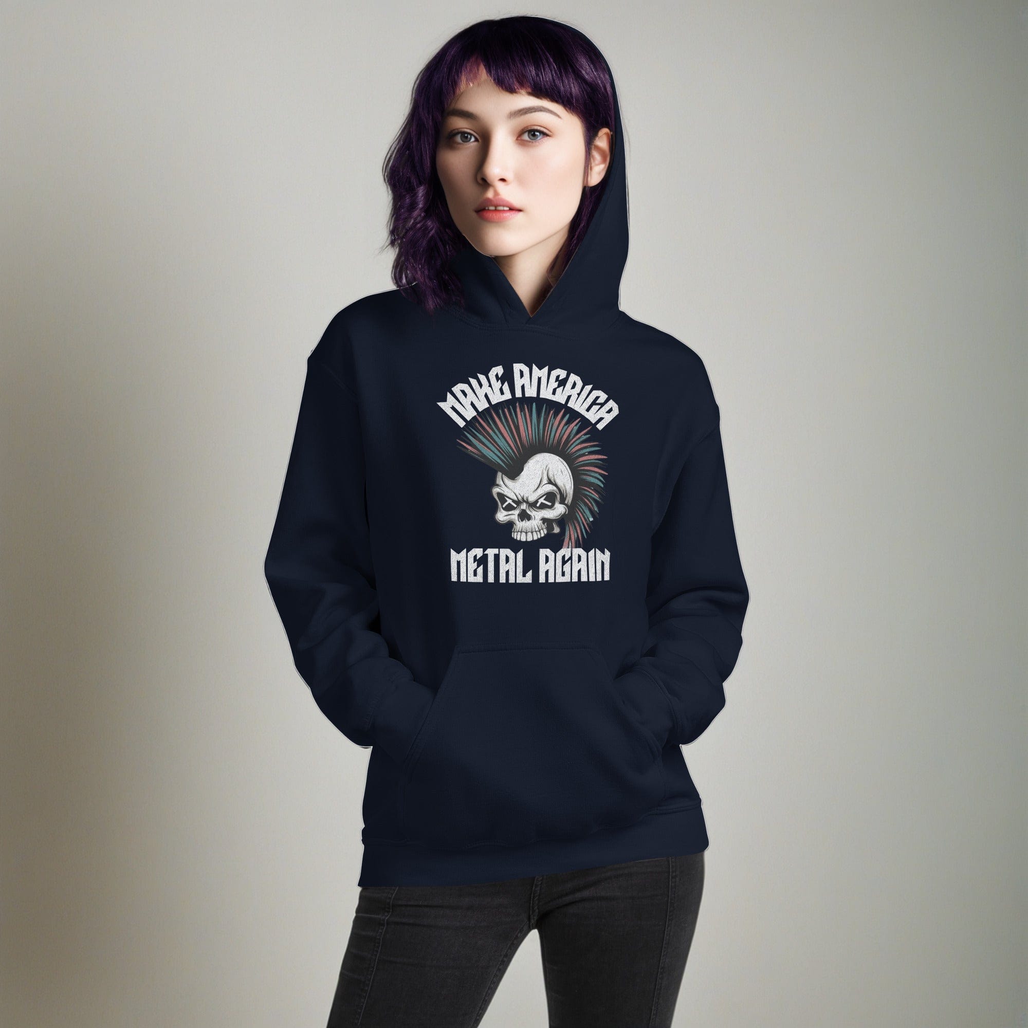 Navy / S Make America Metal Again Unisex Hoodie 2955653_5594