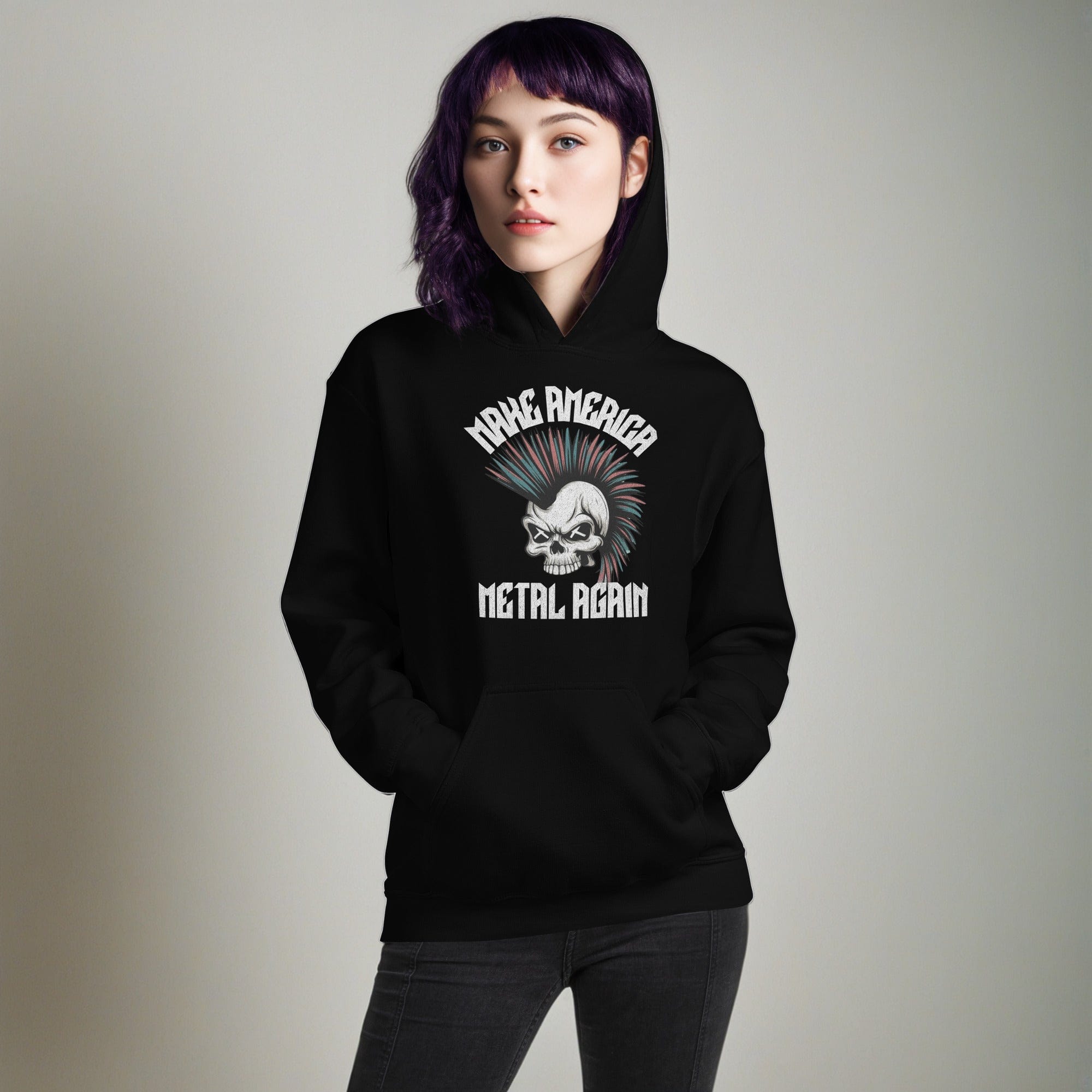 Black / S Make America Metal Again Unisex Hoodie 2955653_5530