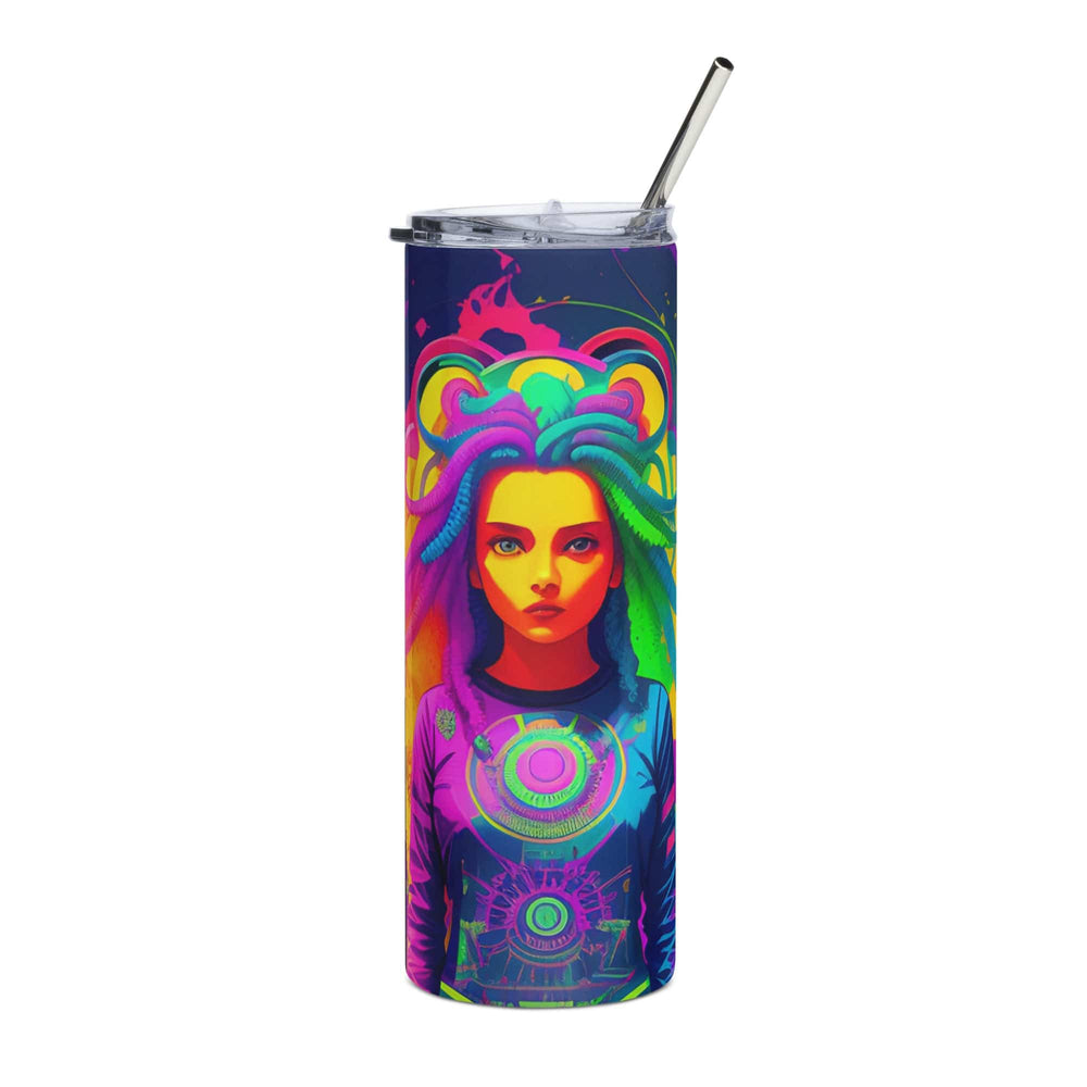 Black Medusa In Space Stainless Steel Tumbler