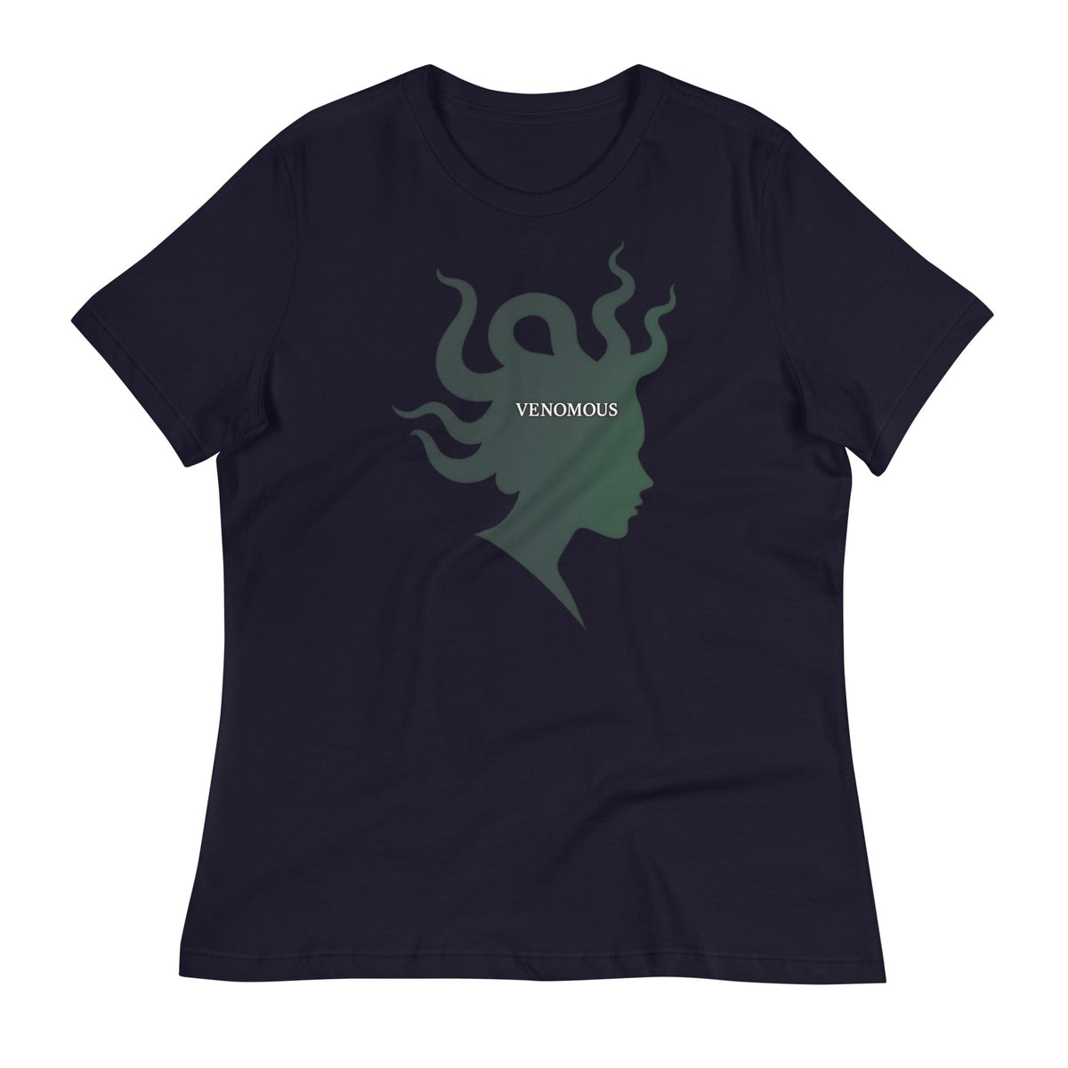 Navy / S Medusa Venomous Silhouette Women's Relaxed T-Shirt 5670163_10235