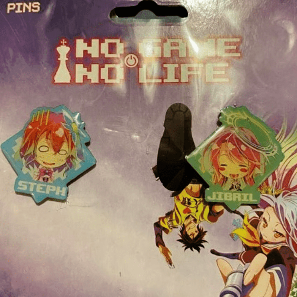 No Game No Life Steph and Jibail Enamel Pin Set NOGAME100