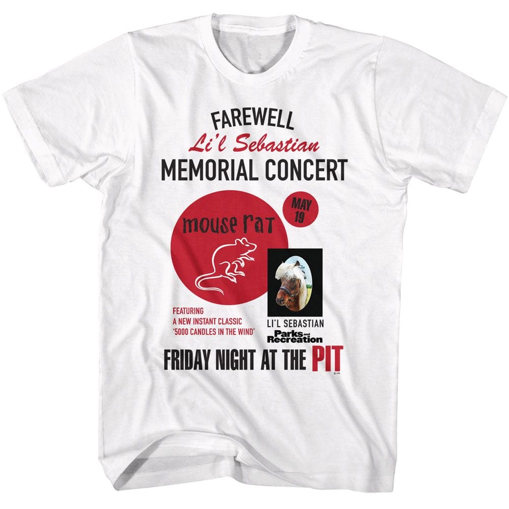 Parks and Recreation Lil Sebastian Memorial Concert T-Shirt