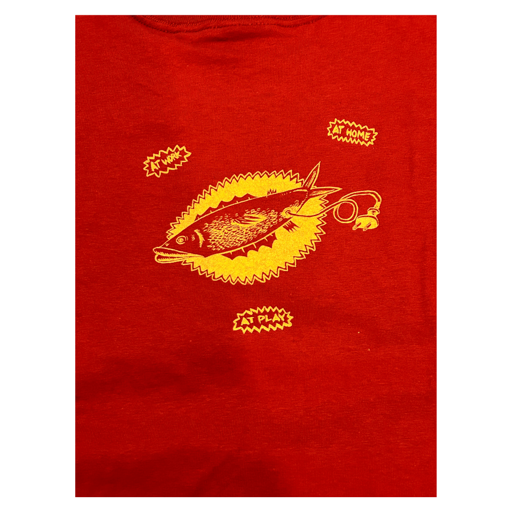 Large Phish At Home At Play Red T-Shirt