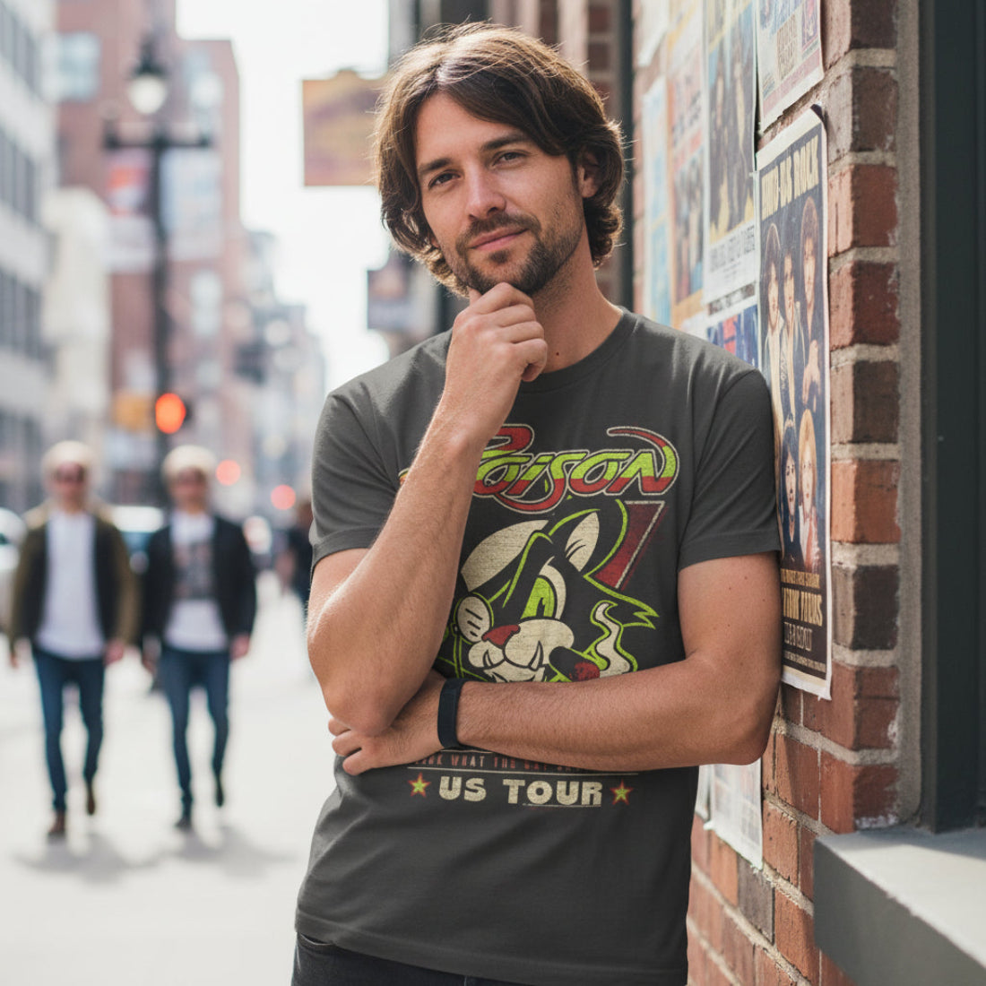 Man wearing Poison 86 Tour shirt, POI551S, POI551M, POI551L, POI551XL, POI551XXL