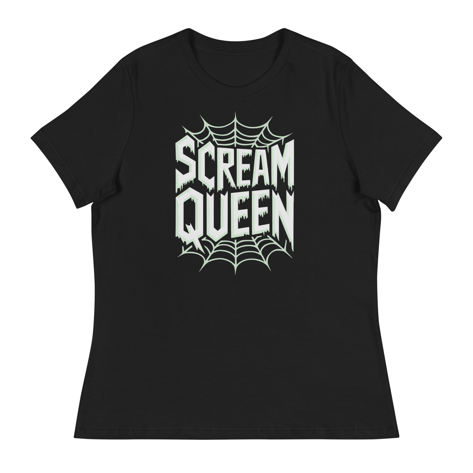 Black / S Scream Queen Web Logo Women's Relaxed T-Shirt 2436814_10187