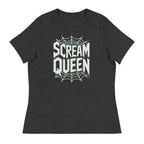 Dark Grey Heather / S Scream Queen Web Logo Women's Relaxed T-Shirt 2436814_10193