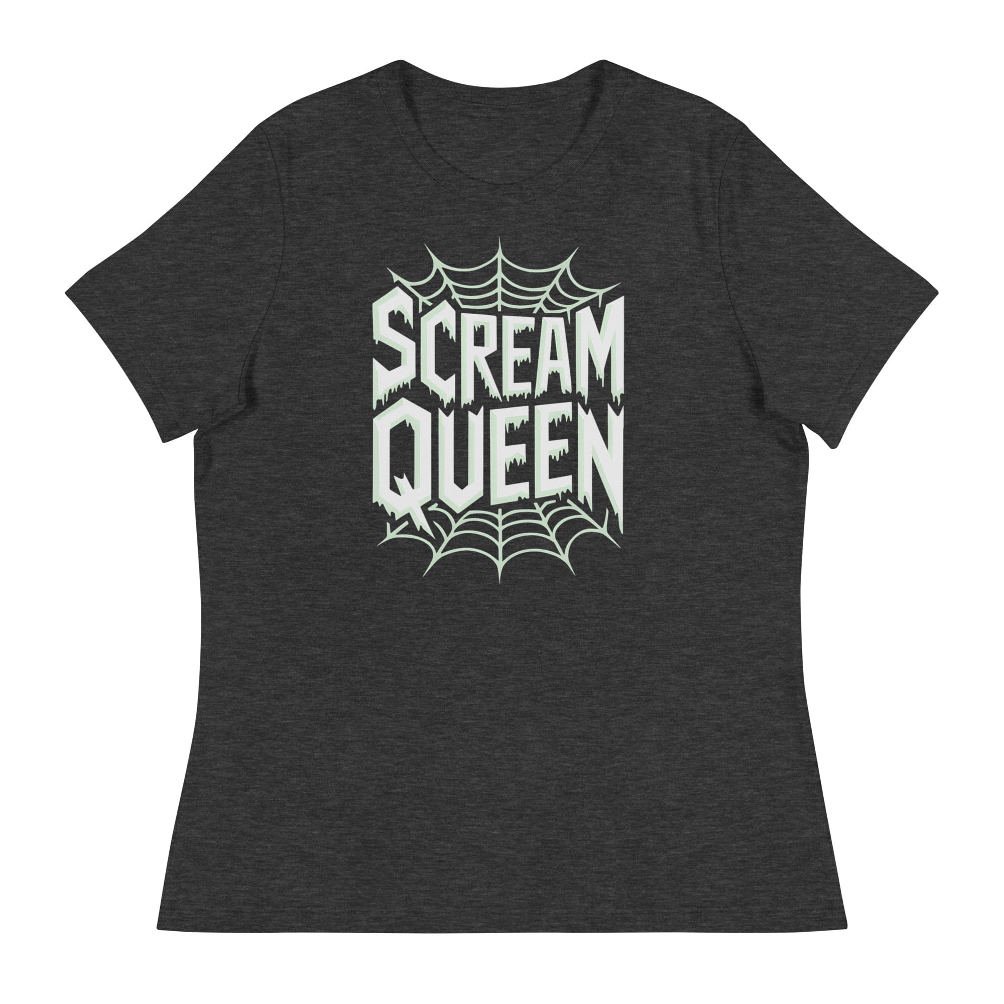 Dark Grey Heather / S Scream Queen Web Logo Women's Relaxed T-Shirt 2436814_10193