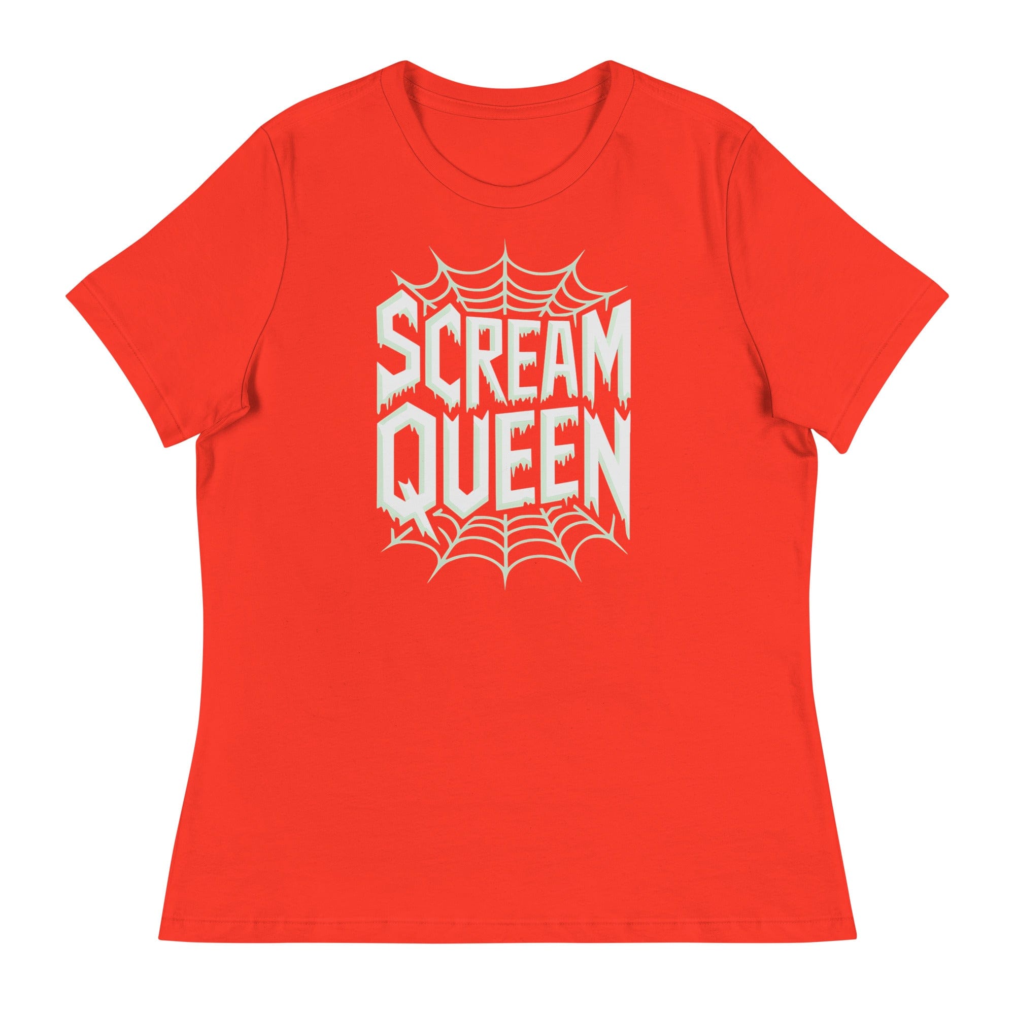 Poppy / S Scream Queen Web Logo Women's Relaxed T-Shirt 2436814_13156