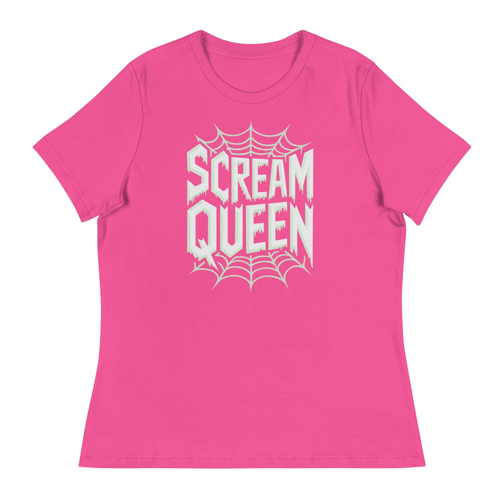 Berry / S Scream Queen Web Logo Women's Relaxed T-Shirt 2436814_10182