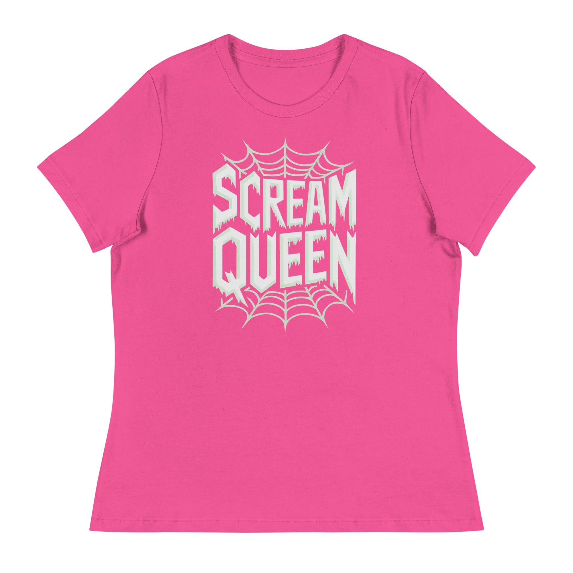 Berry / S Scream Queen Web Logo Women's Relaxed T-Shirt 2436814_10182