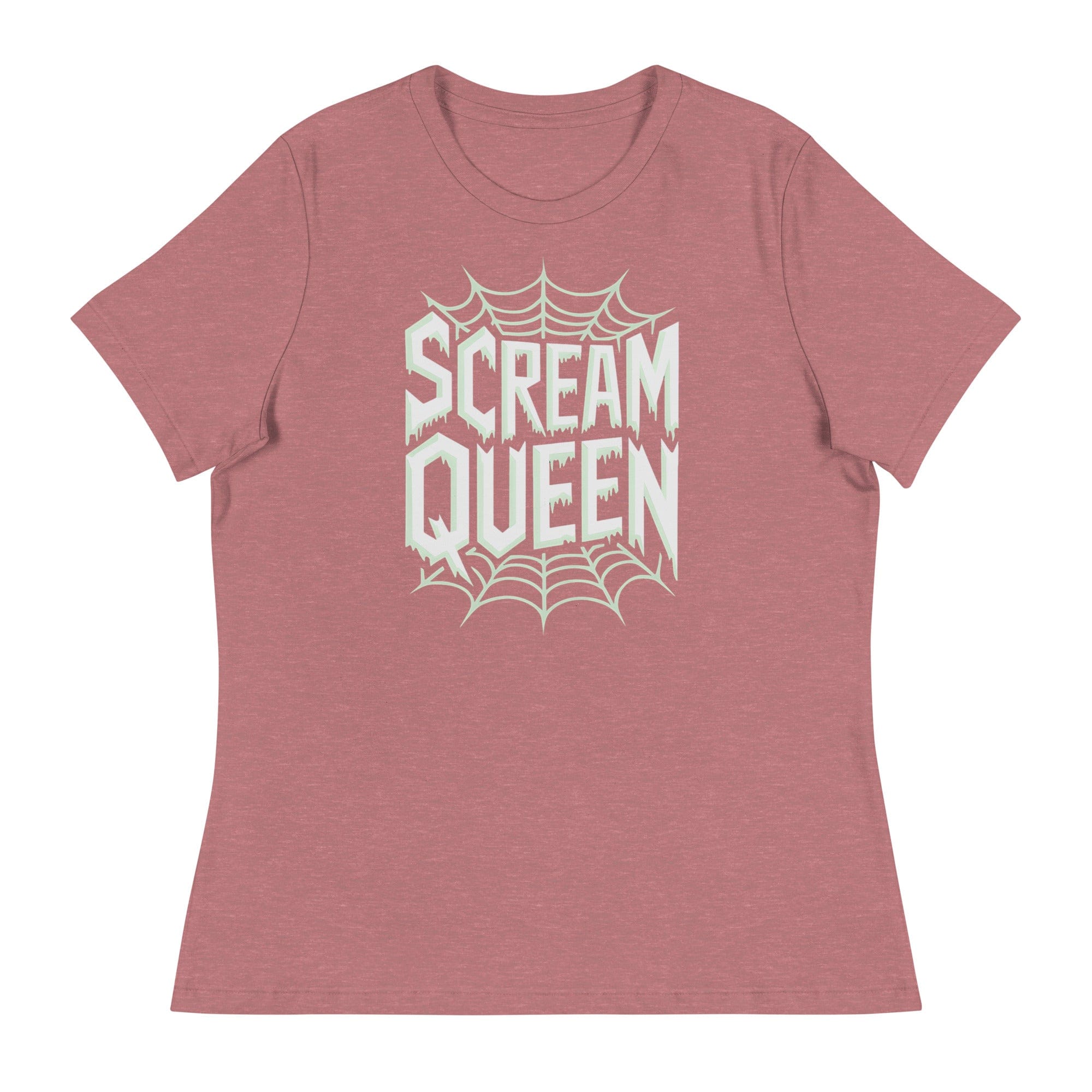Heather Mauve / S Scream Queen Web Logo Women's Relaxed T-Shirt 2436814_10205