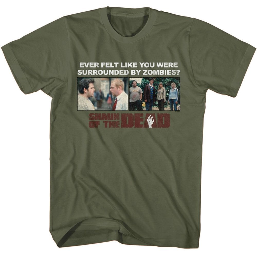 Shaun of the Dead Surrounded By Zombies T-Shirt