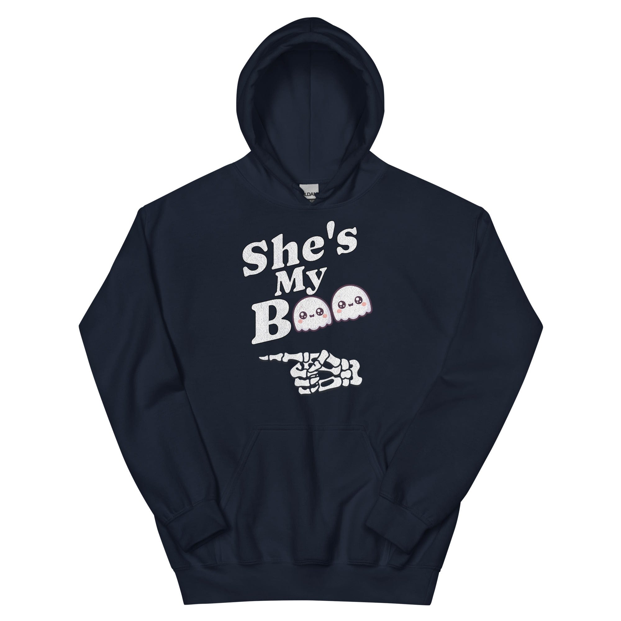 Navy / S She's My Boo Halloween Unisex Pullover Hoodie 7054382_5594