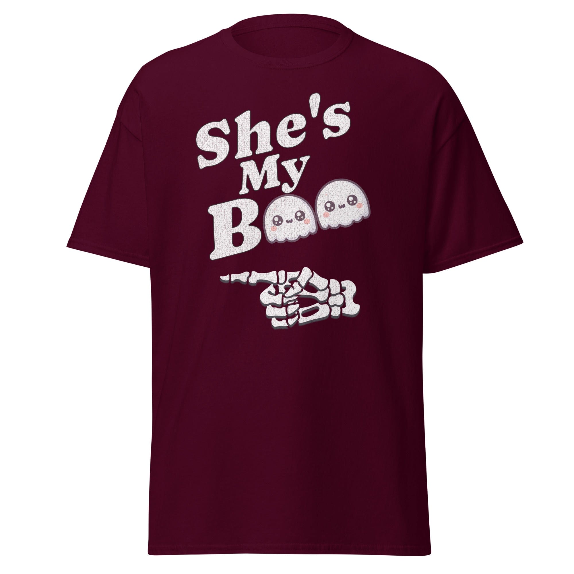 Maroon / S She's My Boo Halloween Unisex T-Shirt 5125669_12634