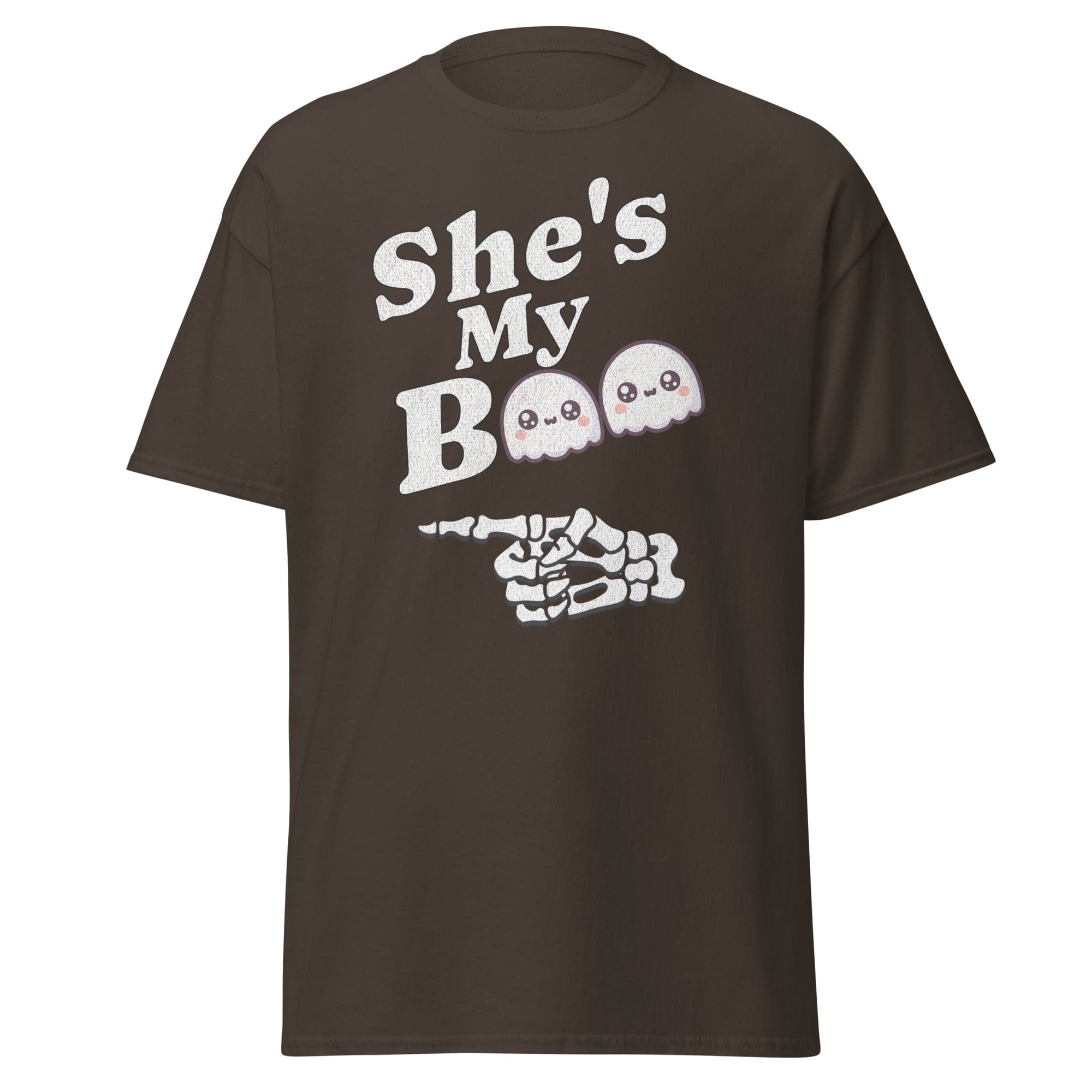 Dark Chocolate / S She's My Boo Halloween Unisex T-Shirt 5125669_15837