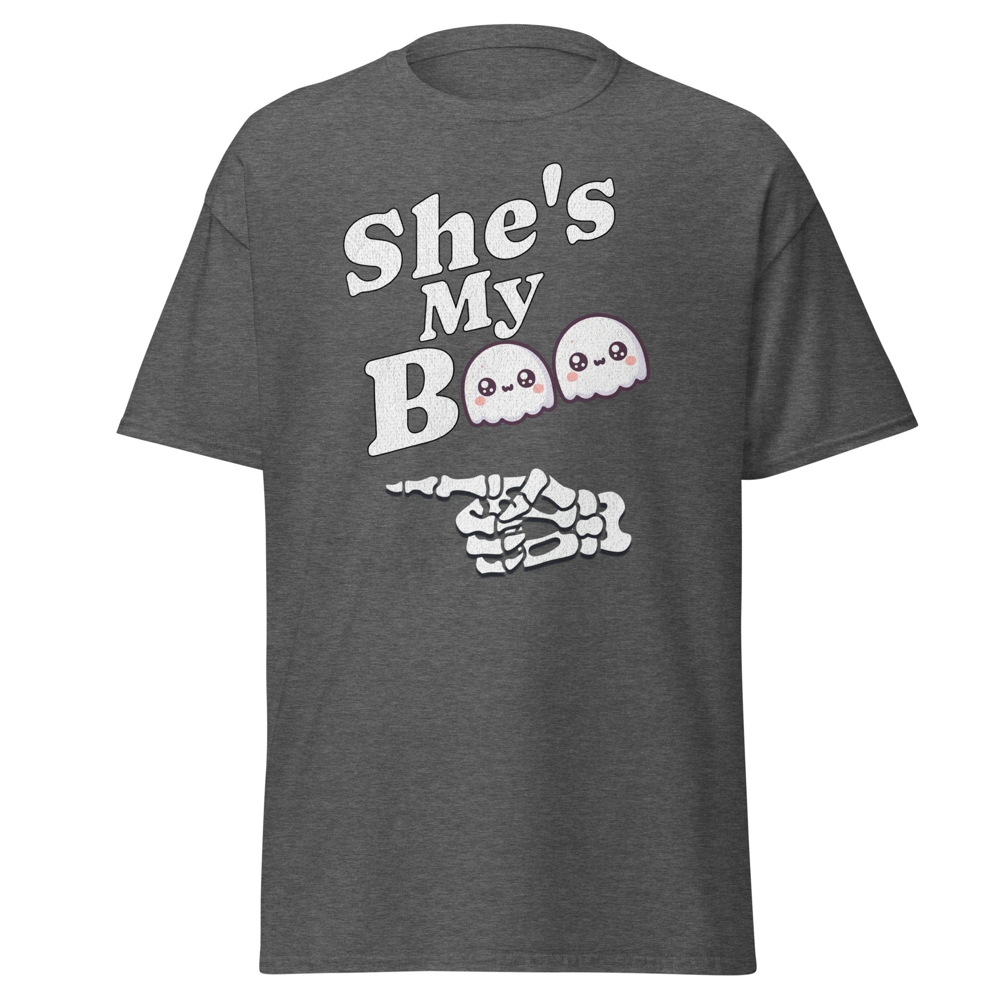 Dark Heather / S She's My Boo Halloween Unisex T-Shirt 5125669_15843
