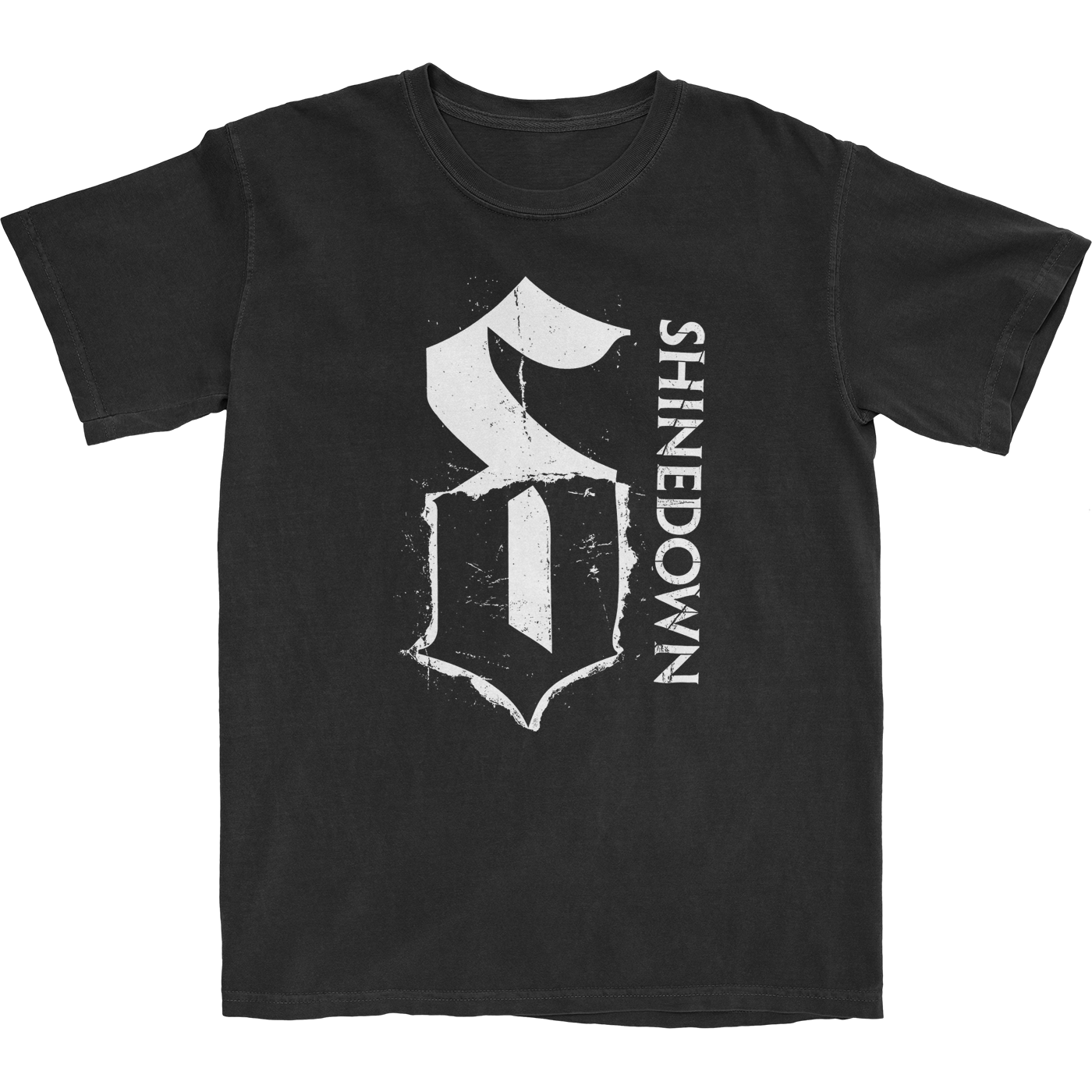 Shinedown Men's Torn Logo Black T-Shirt