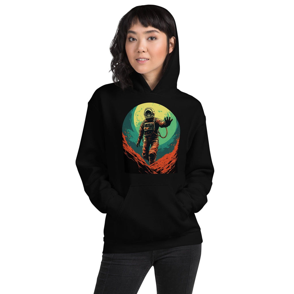 Skeleton Astronaut 50s Retro Sci Fi Horror Pullover Hoodie