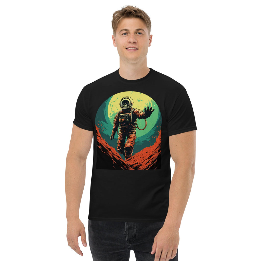 Black / S Skeleton Astronaut 50s Retro Sci Fi Horror T-Shirt 5263630_11546