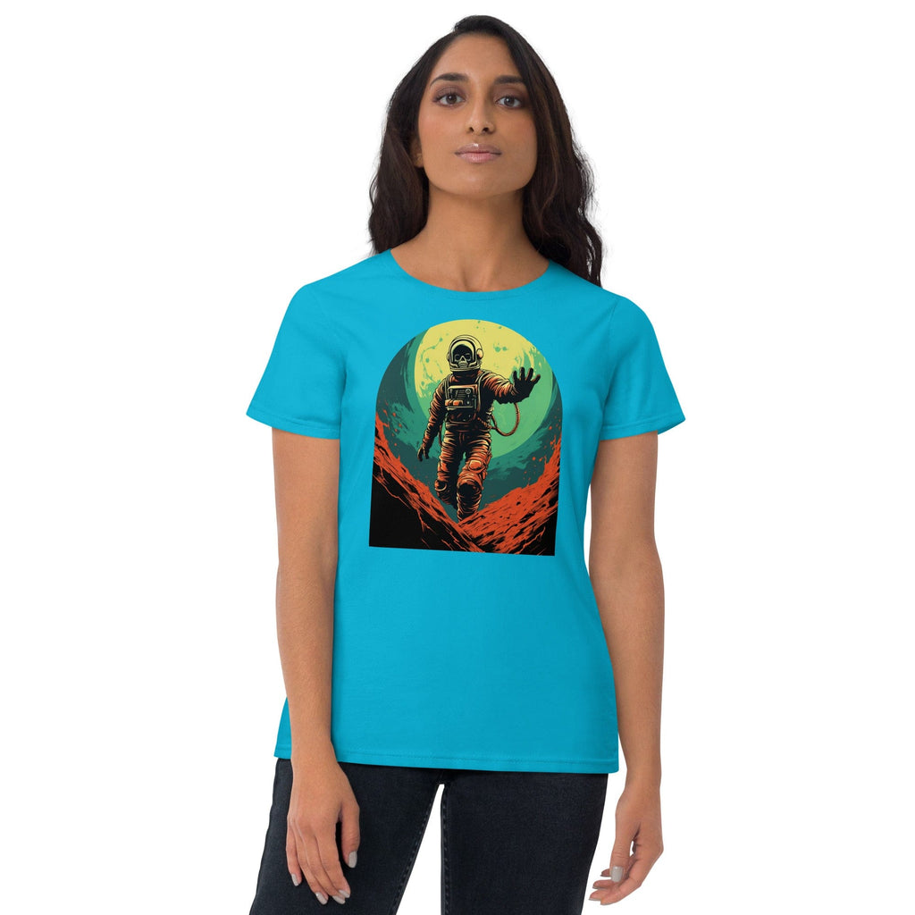 Skeleton Astronaut 50s Sci Fi Horror Women's Premium T-Shirt