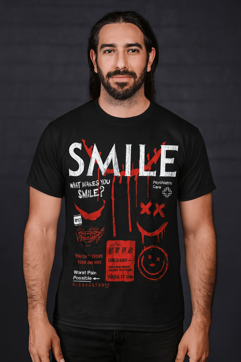 Smile Psychiatric Care t-Shirt MALE MODEL SML506S, SML506M, SML506L, SML506XL, SML506XXL, SML506XXXL, SML506XXXXL, SML506XXXXXL