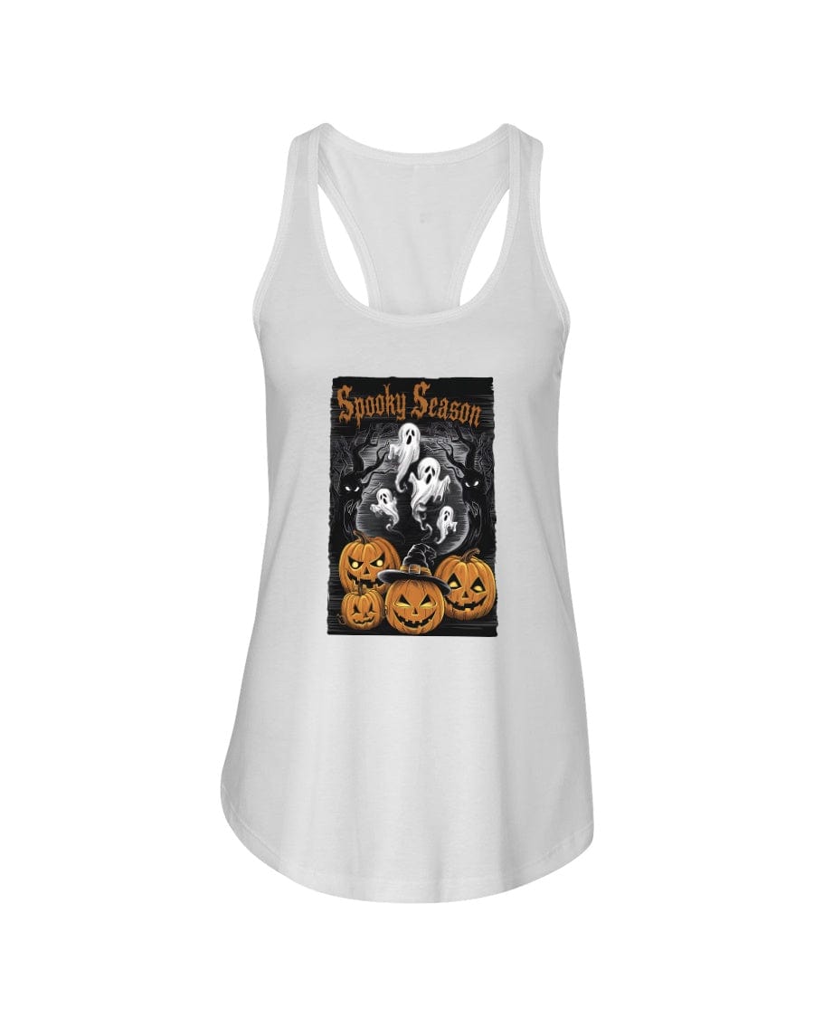 White / XS Spooky Season Halloween Ladies Racerback Tank FUEL-674F8C9