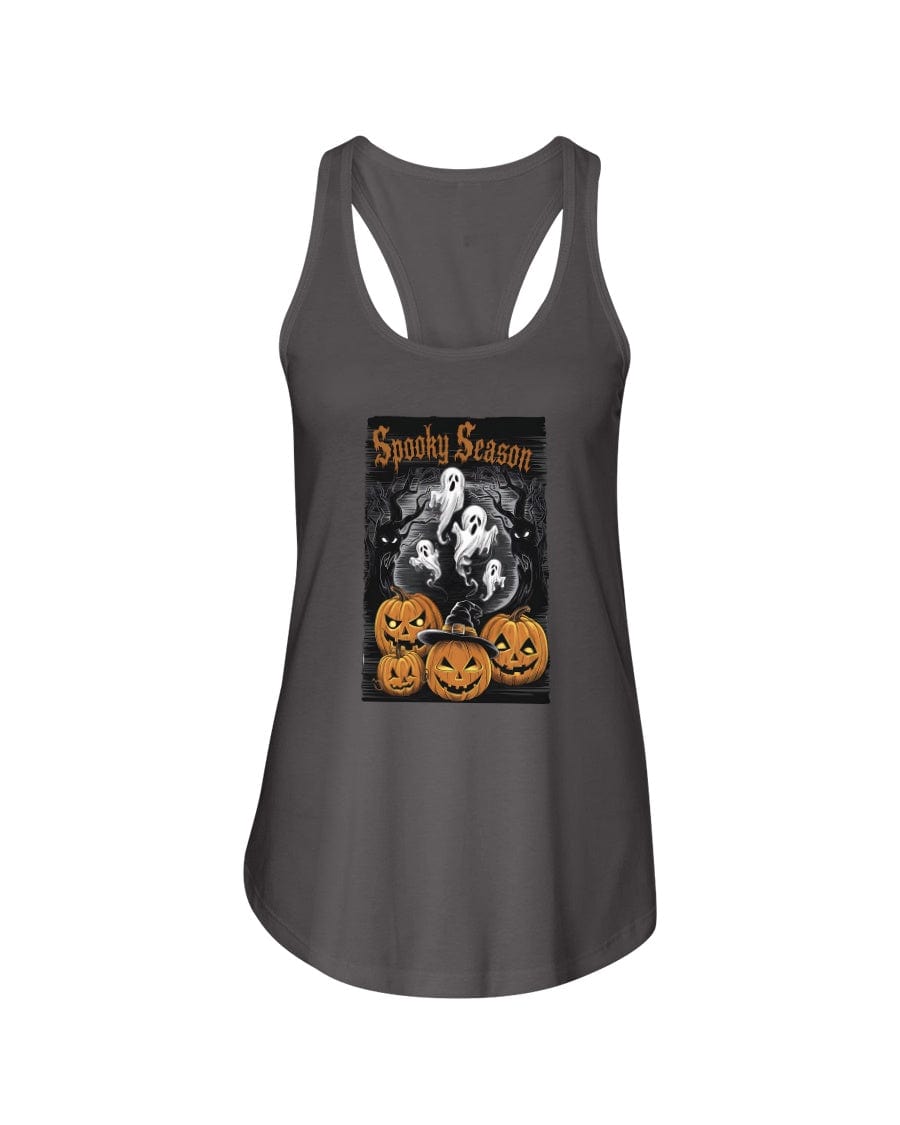 Dark Gray / XS Spooky Season Halloween Ladies Racerback Tank FUEL-62FAAB6