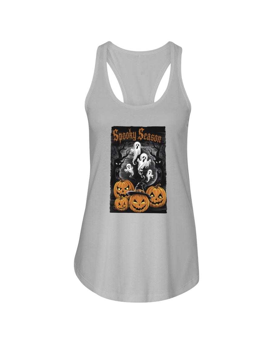 Silver / XS Spooky Season Halloween Ladies Racerback Tank FUEL-49C63BD