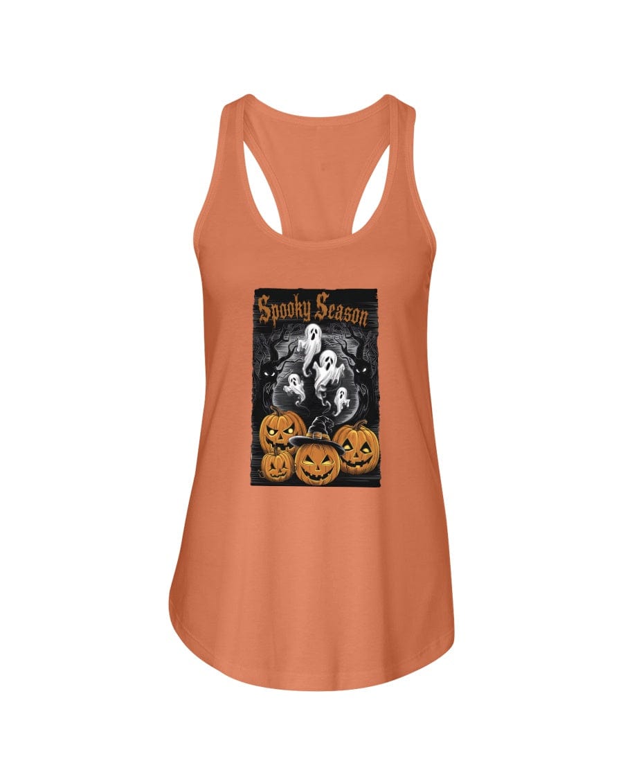 Light Orange / XS Spooky Season Halloween Ladies Racerback Tank FUEL-FA2FE0B