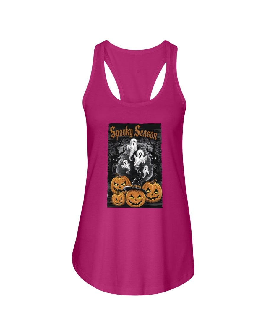 Raspberry / XS Spooky Season Halloween Ladies Racerback Tank FUEL-B76552E