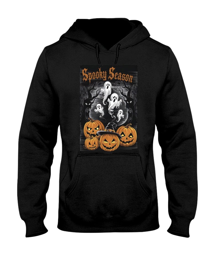 Black / S Spooky Season Halloween Unisex Pullover Hoodie FUEL-545841C
