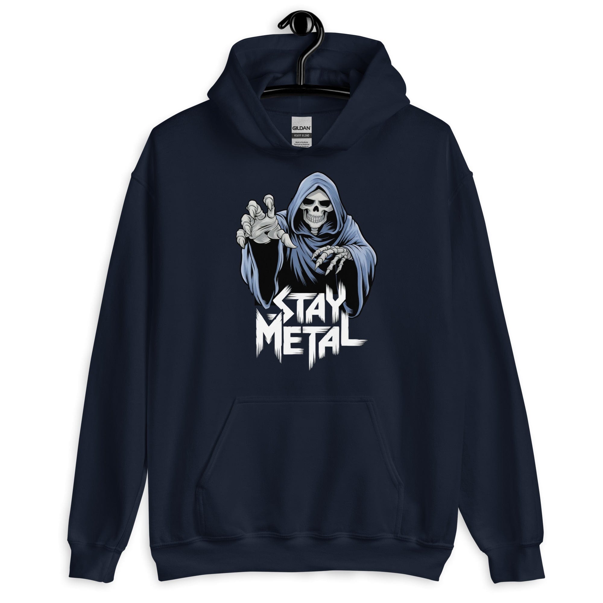 Navy / S Stay Metal Reaper Unisex Hoodie 7774147_5594