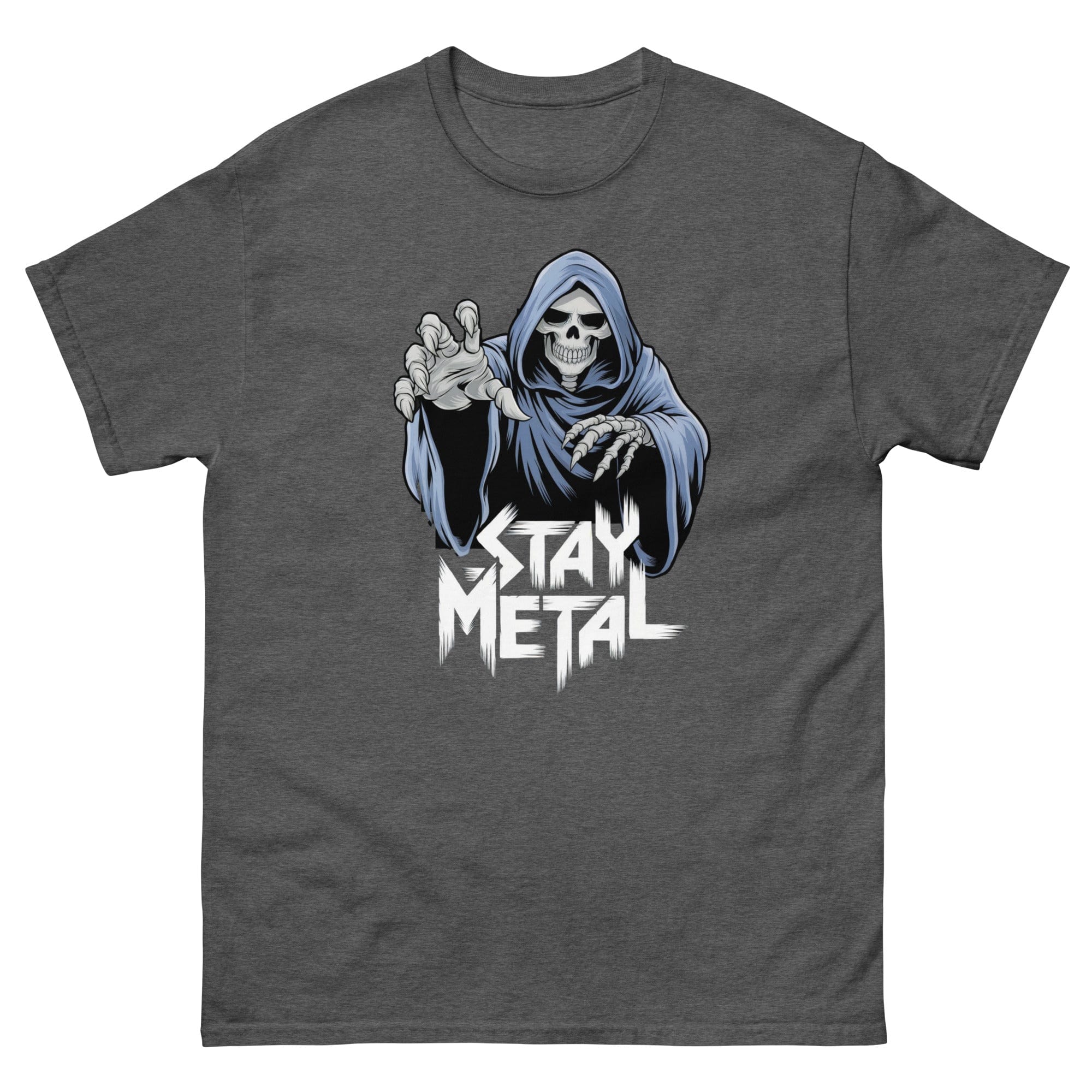 Dark Heather / S Stay Metal Reaper Unisex T-Shirt 5071143_15843