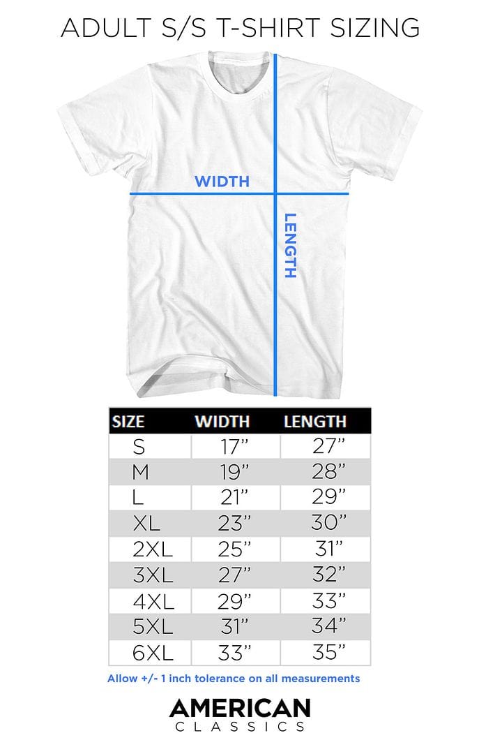 SIZE CHART SRV503S, SRV503M, SRV503L, SRV503XL, SRV503XXL, SRV503XXXL, SRV503XXXXL, SRV503XXXXXL