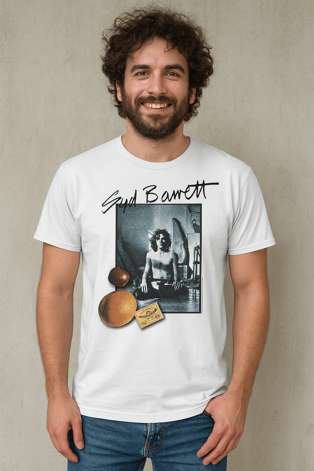 Syd Barrett Oranges T-Shirt MAN MODEL SYD502S, SYD502M, SYD502L, SYD502XL, SYD502XXL, SYD502XXXL, SYD502XXXXL, SYD502XXXXXL