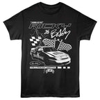 Talladega Nights Lightning And Flags T-Shirt