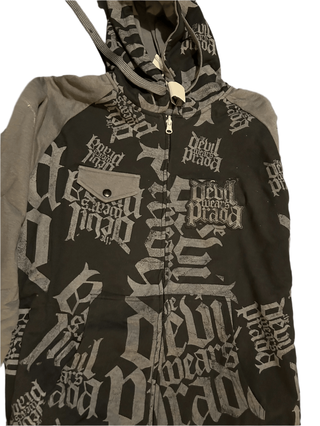 Small The Devil Wears Prada Allover Print Premium Zip Hoodie SMALL