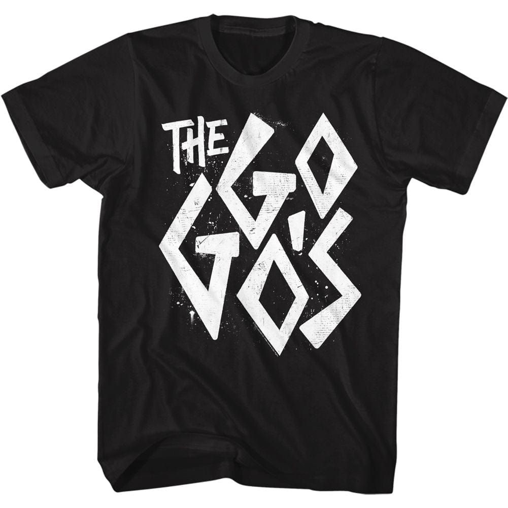 The Go-Gos Distressed Logo Black T-Shirt