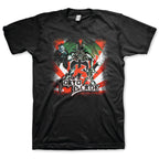 Black t-shirt with 'Tokyo Blade' graphic design on a white background