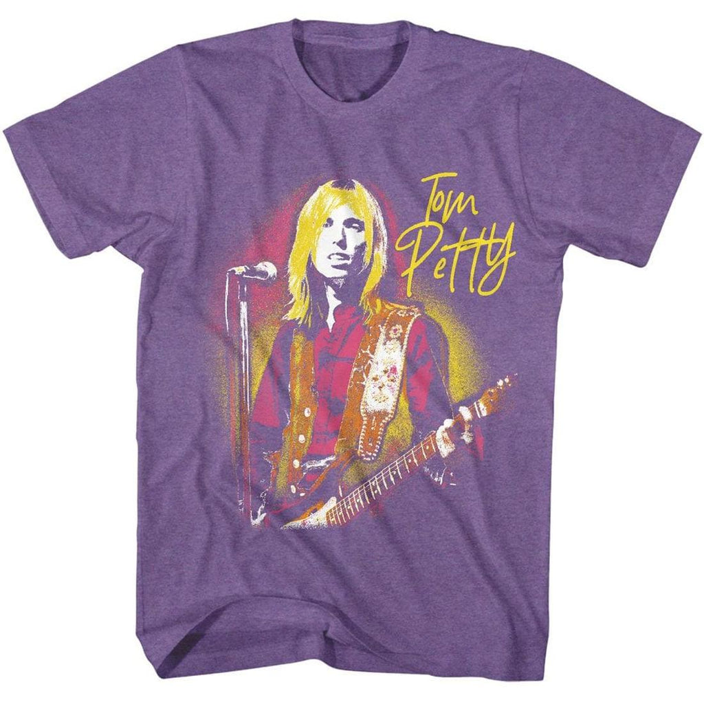 Tom Petty At The Mic Purple Unisex T-Shirt