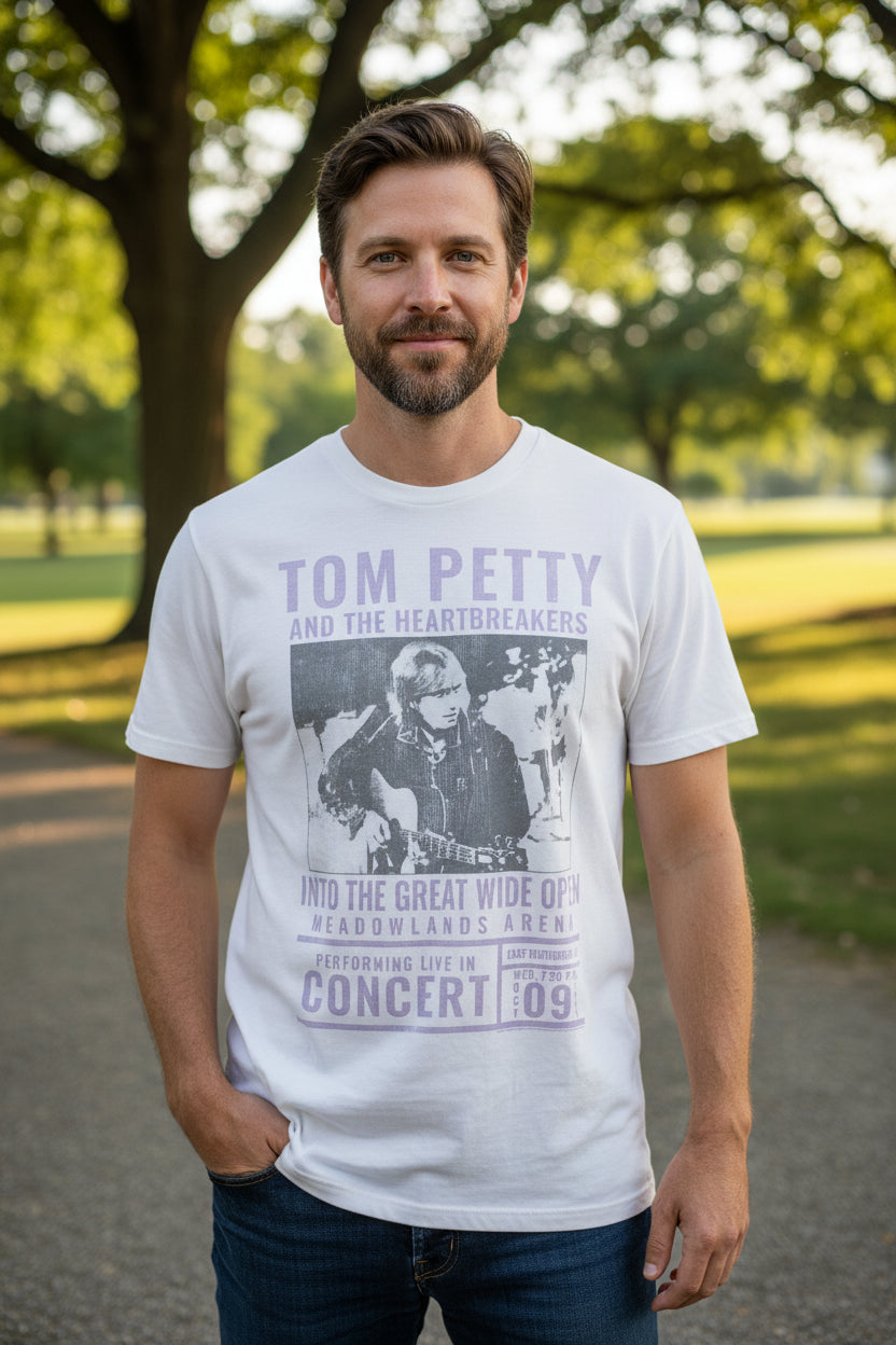 MAN WEARING TOM PETTY TEE TPH535S, TPH535M, TPH535L, TPH535XL, TPH535XXL, TPH535XXXL, TPH535XXXXL, TPH535XXXXXL