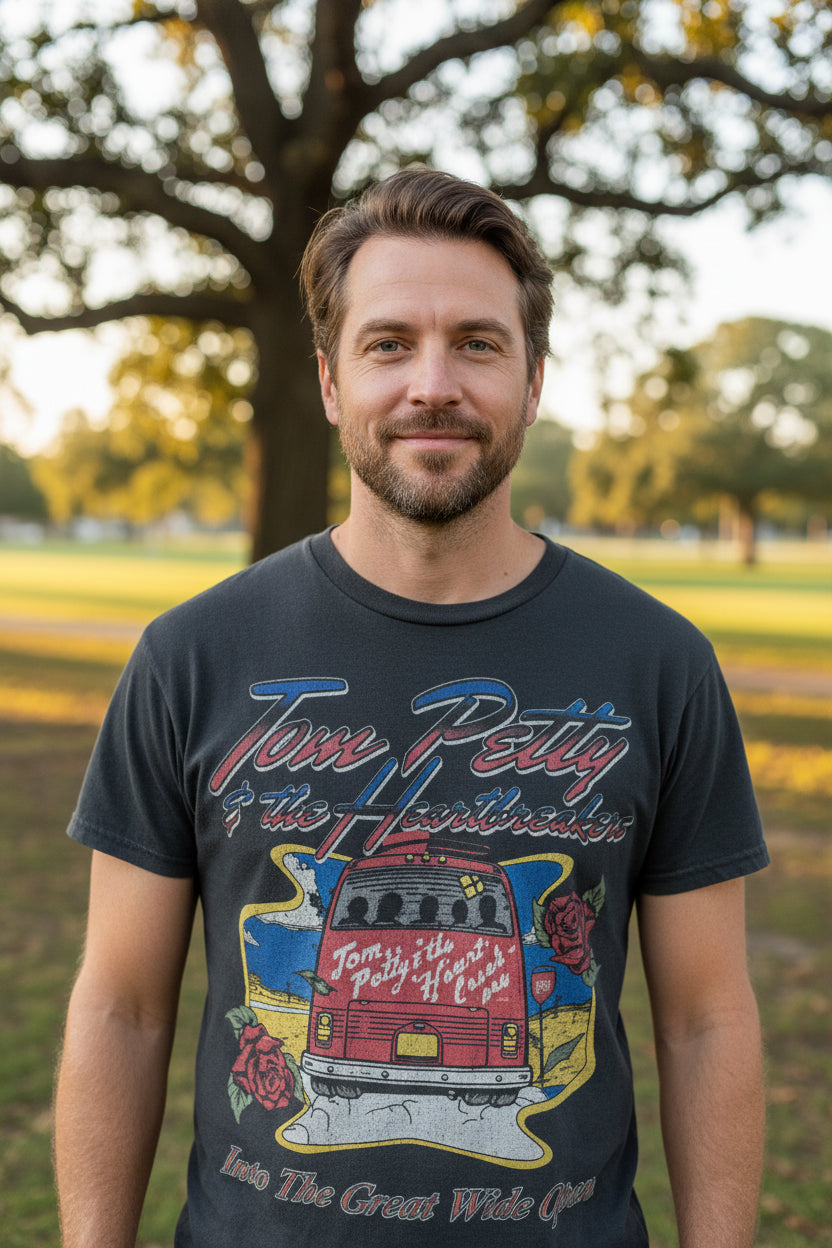 MAN WEARING TOM PETTY TEE TPH537S, TPH537M, TPH537L, TPH537XL, TPH537XXL