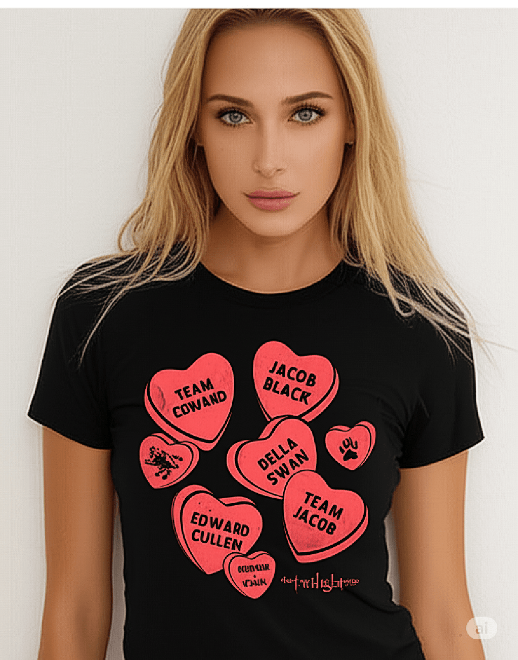 Twilight Single Color Candy Hearts T-Shirt TWI5124S, TWI5124M, TWI5124L, TWI5124XL, TWI5124XXL, TWI5124XXXL, TWI5124XXXXL, TWI5124XXXXXL