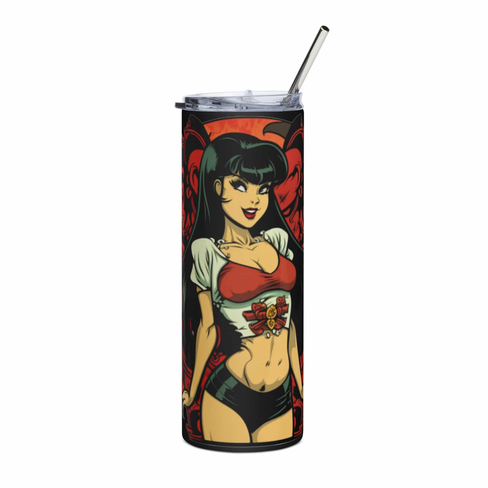 Black Vampi Bombshell Pin Up 20oz Stainless Steel Tumbler 2704659_15004