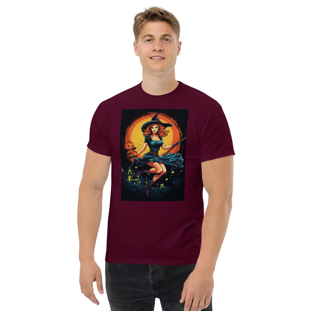 Witch in Flight Halloween Men's T-Shirt