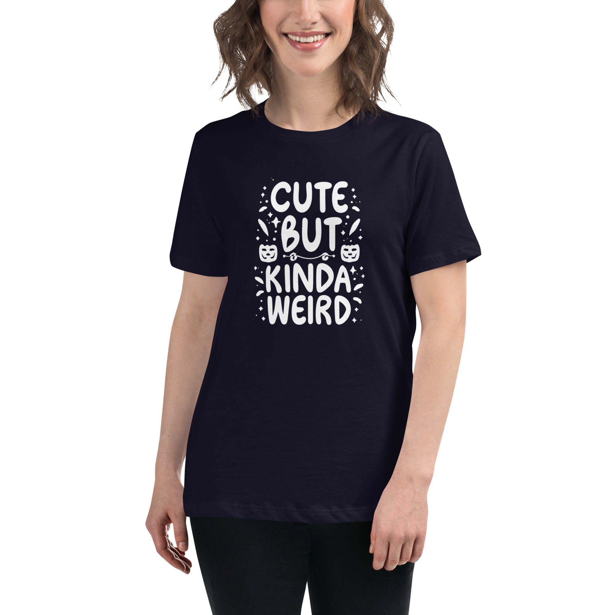 Navy / S Cute but Kinda Weird Women's Relaxed T-Shirt 2248954_10235